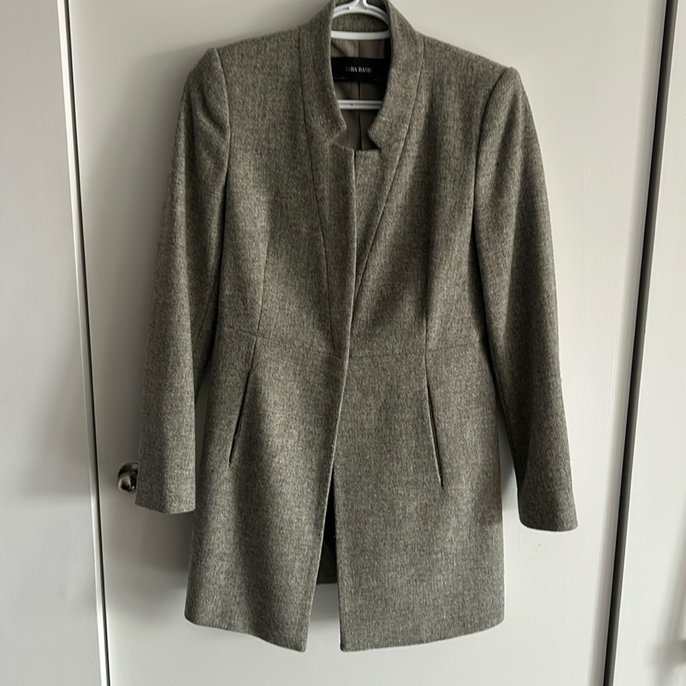 Zara grey wool coat